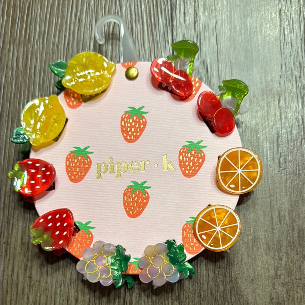 Piper K Fruit-Themed Hair Clips